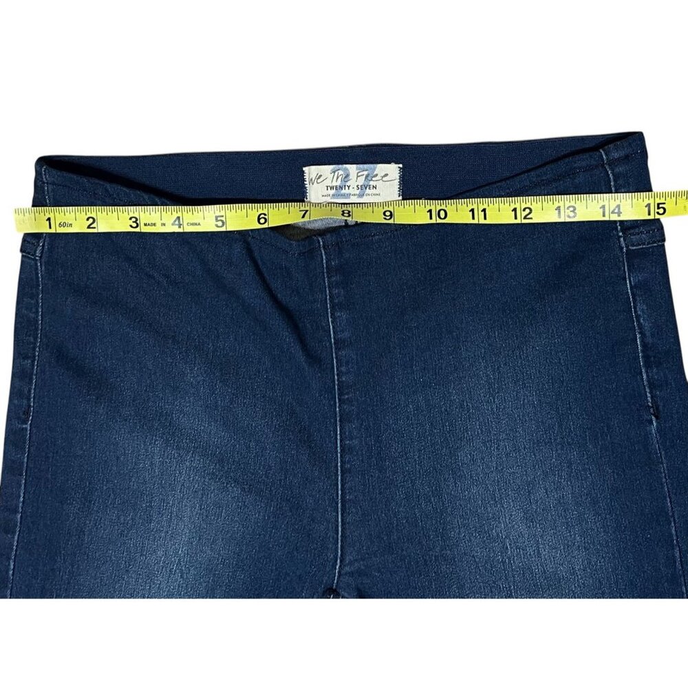 We The Free People Jeans Penny Pull On Flare Leg Size 27 Stretch Blue - Picture 7 of 12